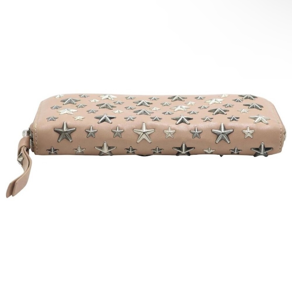 Jimmy Choo Filipa Beige Star-Studded Wallet with COA l - Picture 3 of 6